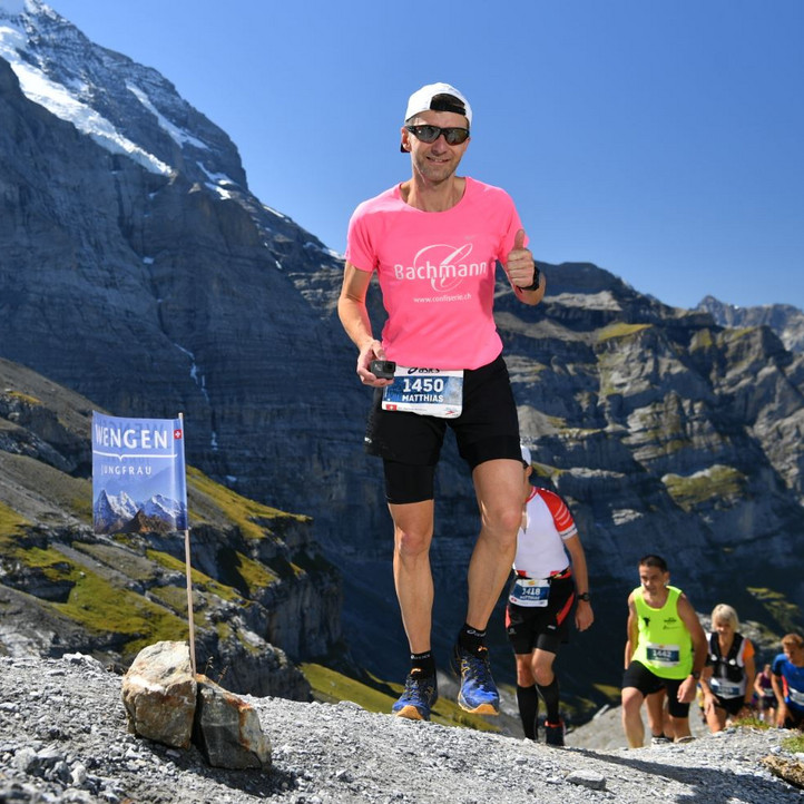 Matthias Bachmann beim Jungfrau Marathon