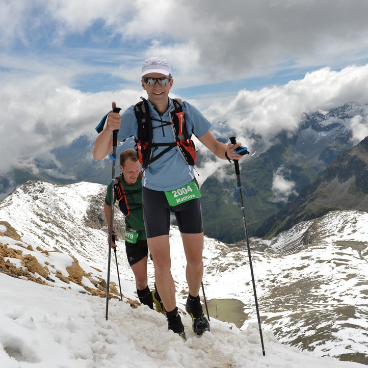 Marathonläufer Matthias Bachmann beim Irontrail in Davos