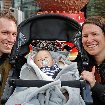 Wir wünschen uns Glück und Gesundheit für Nathanael.Remo Grolimund und Lina Fischer