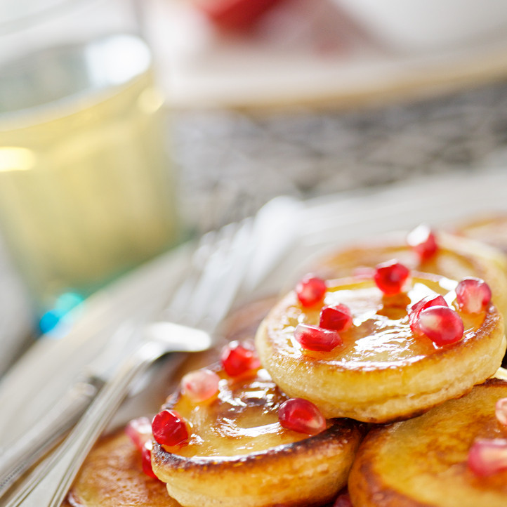 Pfannkuchen mit Granatapfel