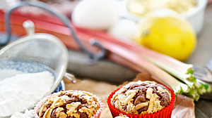 Chocolate Rhubarb Muffins