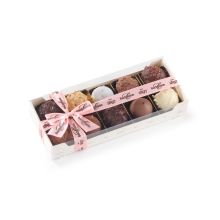 Bar of 10 mixed truffles with with alcohol logo