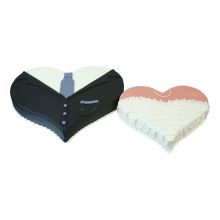 Wedding Cake Heart Duo Modern