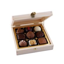9pc. Wooden Praline Box