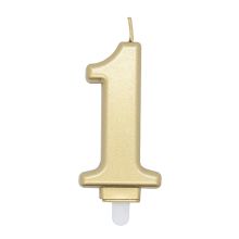 Number Candle Gold 1