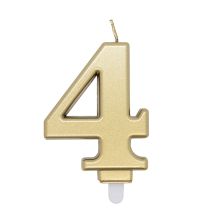 Number Candle Gold 4