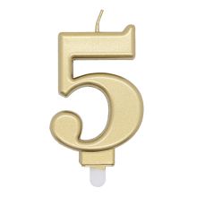 Number Candle Gold 5