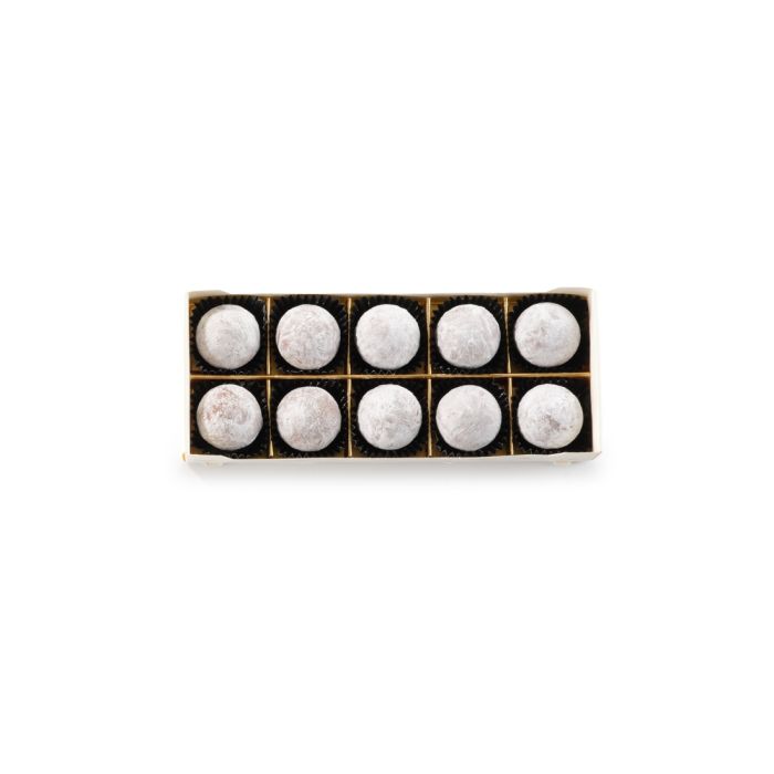 Bar of 10 Truffles Marc de Champagne with logo