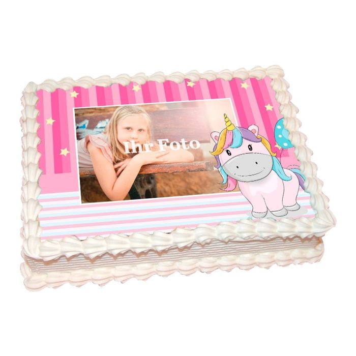 Fototorte Einhorn 