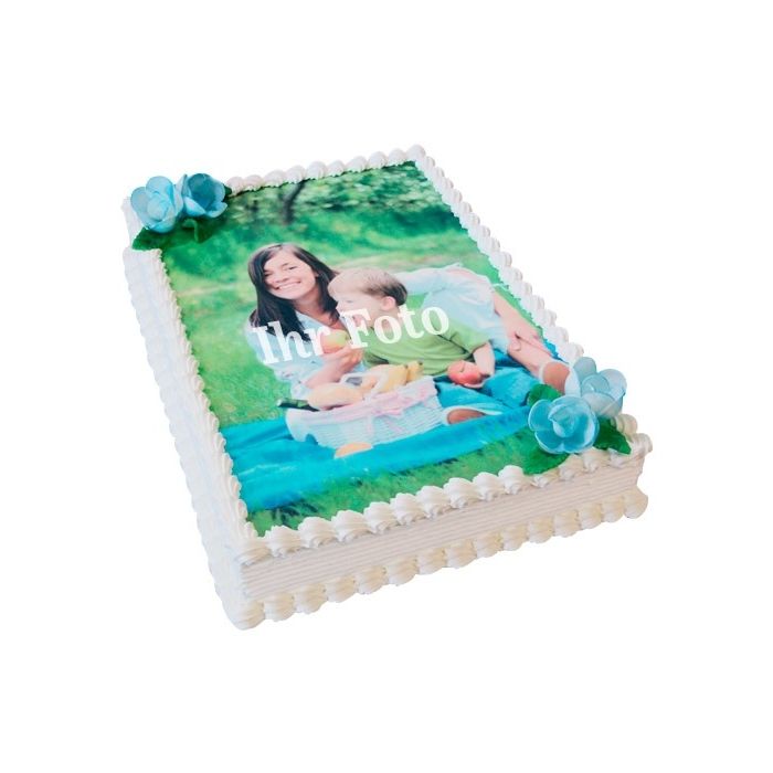 Foto auf Torte