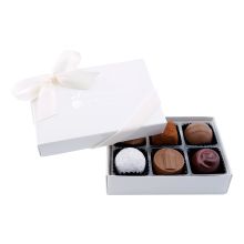 6er Praliné Verpackung weiss