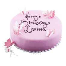 Color Cake Round Pink Red