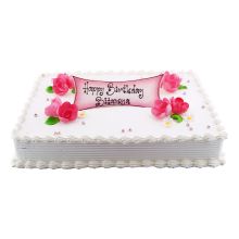 Cake Pink Birthday Roses