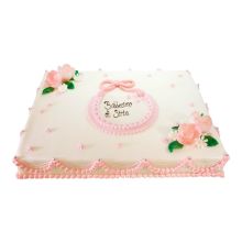 Tauftorte Lätzli rosa