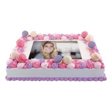 Cake Birthday Blue Roses