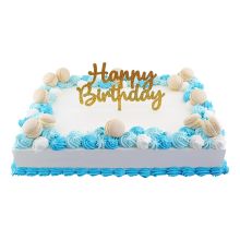 Cake Birthday Blue Roses
