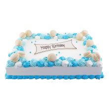 Cake Birthday Blue Roses