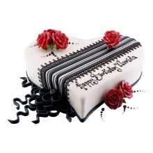 Heart Cake Red Roses