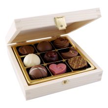 9pc. Wooden Praline Box