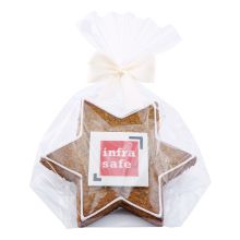 Lebkuchen Stern 12x12cm mit Masche