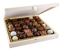 36pc. Wooden Praline Box