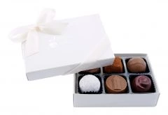 6er Praliné Verpackung weiss