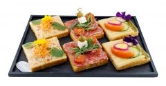 Canapés gross Schiefer gross 6 Stück