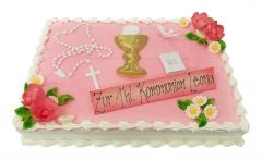 Kommunion Torte rosa