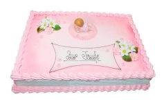 Tauftorte Baby rosa