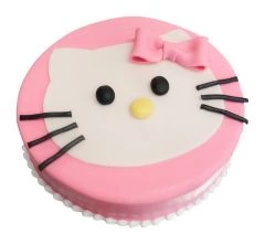 Children's birthday cake Hello Kitty pink