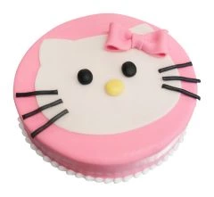Kindergeburtstagstorte Hello Kitty rosarot