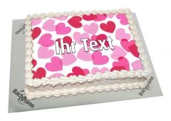 Photo Cake Hearts