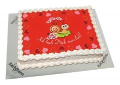 Photo Cake Snail In Love