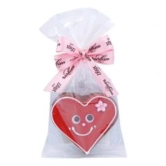 Gianduja-Herz mit Gesicht