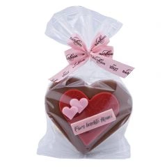Gianduja-Herz mit Gesicht