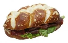 Braided Lye Bread Grisons Meat Sandwich