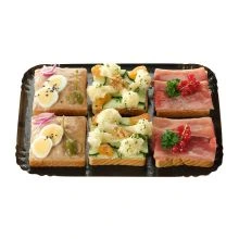 Canapés Large slate-look plate big 6pc.