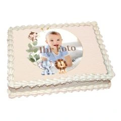 Photo cake baby neutral