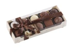 Bar of 10 mixed truffles with logo