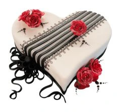 Heart Cake Red Roses
