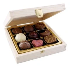 9pc. Wooden Praline Box