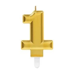 Number Candle Gold 1