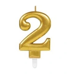Number Candle Gold 2