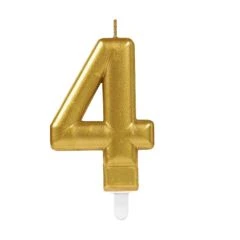 Number Candle Gold 4