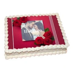 Photo cake roses